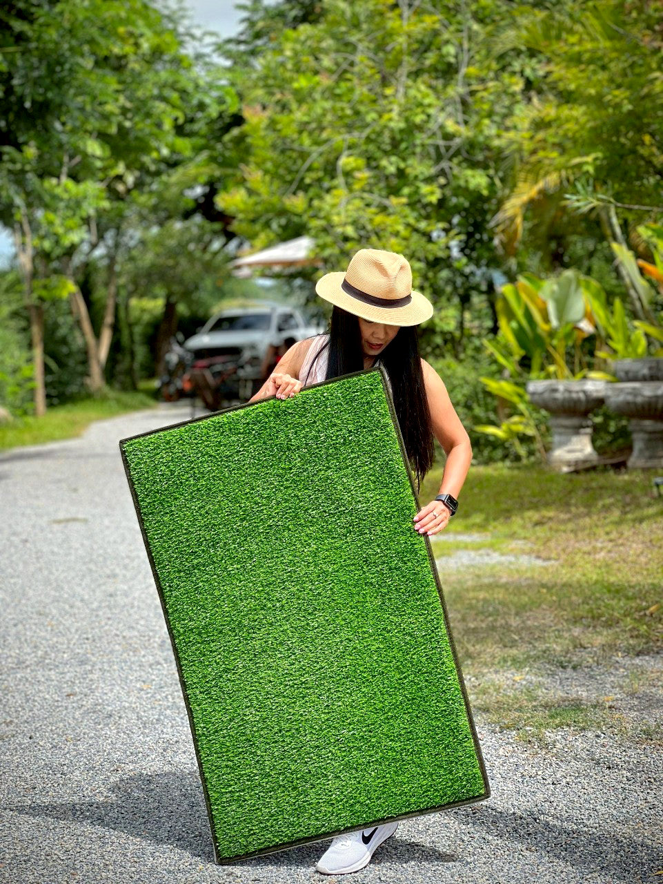 Emerald Green Outdoor and Midnight Black Indoor Mats