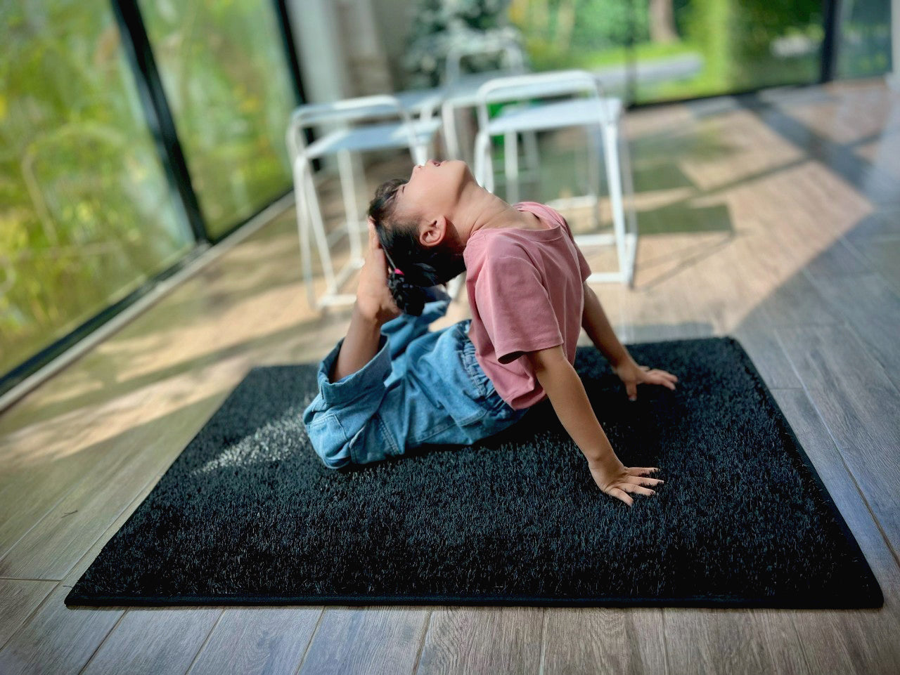 Emerald Green Outdoor and Midnight Black Indoor Mats